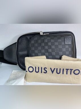 Louis Vuitton $2570+Tax Black Damier Eclipse Canvas Backpack